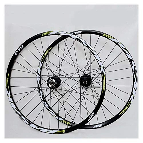 Mountain Bike Wheel : Bike Wheelset 26 27.5 29in Cycling Mountain Disc Brake Wheel Set Quick Release Front 2 Rear 4 Palin Bearing 32H 7 / 8 / 9 / 10 / 11 Speed (Color : A, Size : 26in)