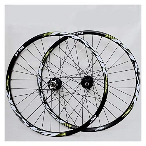 Mountain Bike Wheel : Bike Wheelset 26 27.5 29in Cycling Mountain Disc Brake Wheel Set Quick Release Front 2 Rear 4 Palin Bearing 32H 7 / 8 / 9 / 10 / 11 Speed (Color : A, Size : 27.5in)