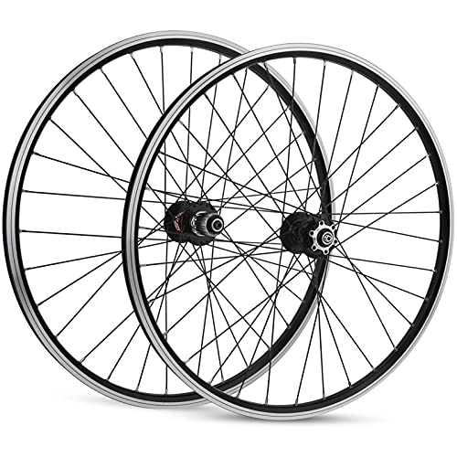 Mountain Bike Wheel : Bike Wheelset 26, Front Rear Bicycle Wheels Double Wall MTB Mountain Bike Sealed Bearings Hub V-Brake Hybrid / Disc Brake 7 / 8 / 9 / 10 / 11 Speed
