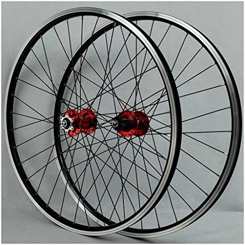 Mountain Bike Wheel : Bike Wheelset 26 Inch V Brake, Double Wall Aluminum Alloy MTB Disc Brake Bearings Hub Hybrid / Mountain Rim 7 / 8 / 9 / 10 / 11 Speed