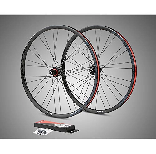 Mountain Bike Wheel : BIKERISK RS ultra light carbon fiber mountain wheel set 27.5 inch four Palin 120 ring big hub card barrel shaft interchange, Black