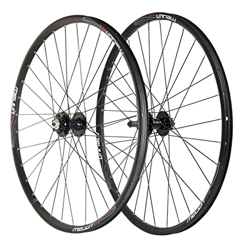 Mountain Bike Wheel : BMX Wheels 20 26 Inch Mountain Bike Wheelset Rim Disc Brake QR Hub 32H, For 6 / 7 / 8 / 9 Speed Rotary Flywheel (Color : 26" Black)