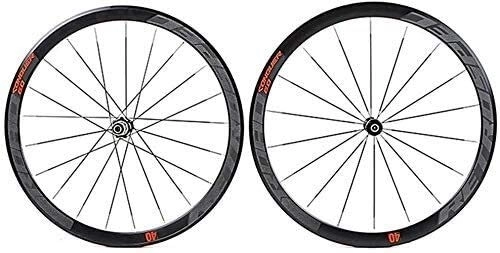 Mountain Bike Wheel : BUYAOBIAOXL Wheels Mountain Bike Wheelset 700C Bicycle wheelset Ultralight double-walled aluminum alloy Bicycle rims 40mm high Rear wheel front wheel 4 Palin BMX road Bicycle wheelset 8 9 10 11 speed