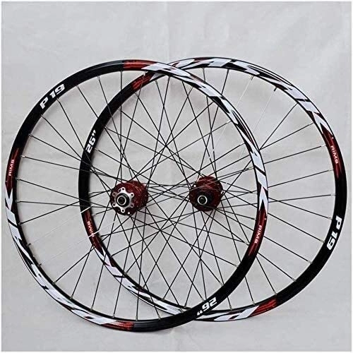 Mountain Bike Wheel : BUYAOBIAOXL Wheels Mountain Bike Wheelset Mountain bike wheelset, 29 / 26 / 27.5 inch bicycle wheel (front + rear) double-walled aluminum alloy rim quick release disc brake 32H 7-11 speed