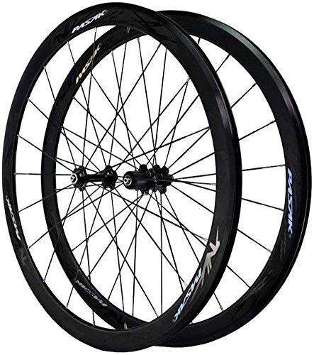 Mountain Bike Wheel : BUYAOBIAOXL Wheels Mountain Bike Wheelset Road Bike Wheels 700C 40MM Bicycle Axle Alloy Rims Ultralight Double Wall V Brake Disc Quick Release Palin Disc Bearing 7 8 9 10 11 / 12 Speed (Color : #3)