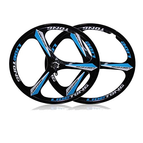Mountain Bike Wheel : CAISYE Mountain Bike Rim 26 Inch Magnesium Alloy One Wheel Bicycle Set Disc Brake Accessories 26-Inches Bikes Wheels with Bearing Hubs Integrally Wheelset, Blue, Two rounds