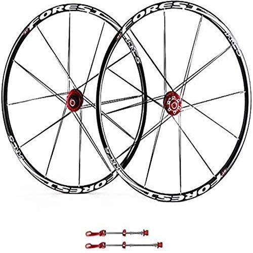 Mountain Bike Wheel : CAISYE MTB Bicycle Wheelset 26 / 27.5 Inch, Ultra-Light Bicycle Wheels Aluminum Alloy Double Wall Rims V-Brake Disc Brake Quick Release Palin Bearing 8 / 9 / 10 / 11 Speed ​​100Mm, E, 26IN