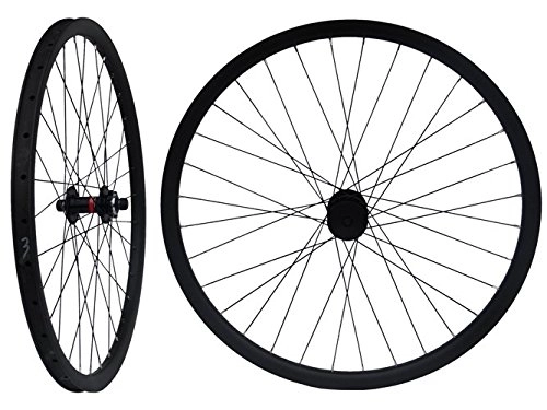 Mountain Bike Wheel : Carbon Matt 29ER Mountain Bike Clincher Wheelset 29" MTB Bicycle Wheel Rim