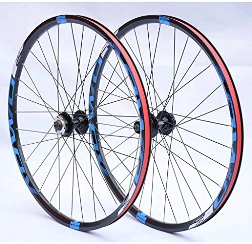 Mountain Bike Wheel : CDFC 26 27.5 29 inch mountain bike bicycle rim wheel set MTB double wall rims disc brake 8-10 Speed Cassette 32H QR, 26 inch