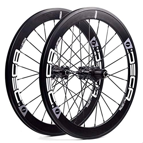 Mountain Bike Wheel : CDSL 20 Inch Mountain Bike Wheel Set 8-11 Speed Freewheel Disc Brake Black