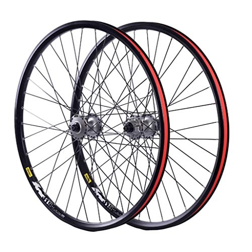 Mountain Bike Wheel : CDSL 27.5" Mountain Bike Wheels Freewheel Disc Brake Black 1 Pair