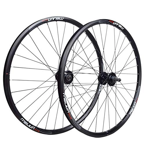 Mountain Bike Wheel : CHICTI 20 / 26 Inch Bicycle Wheelset, Double Wall Wheel Set Aluminum Alloy V / disc Brake Mountain Bike Rotary Hub Outdoor (Color : V / disc brake-a, Size : 26in)