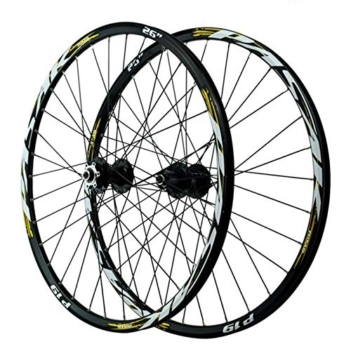 Mountain Bike Wheel : CHICTI 26 / 27.5 / 29'' Cycling Wheelsets, Disc Brake Double Wall MTB Rim First 2 Rear 5 Bearings 12-speed Quick Release Outdoor (Color : Black hub, Size : 27.5in)