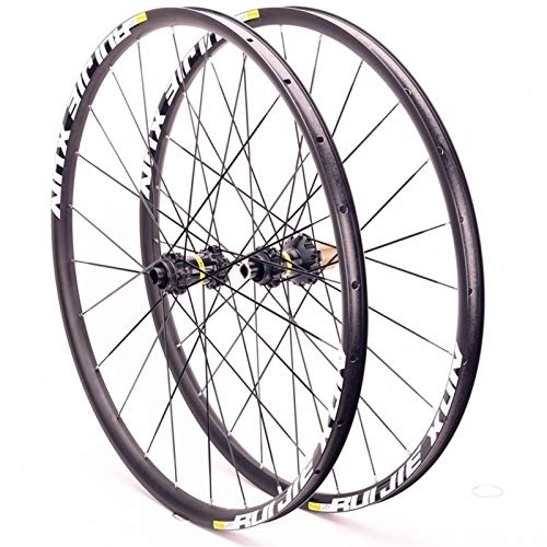 Mountain Bike Wheel : CHICTI 26 / 27.5 / 29-inch Mountain Bike Wheel Set Disc Brake Mtb Wheels Thru Axle Six Holes 21mm Height 24 Holes Outdoor (Size : 26in)