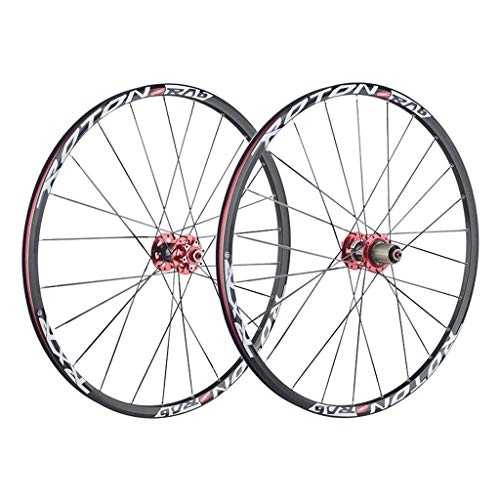 Mountain Bike Wheel : CHICTI 26 / 27.5" Bicycle Wheelset, Double Wall Quick Release V-Brake MTB Rim Sealed Bearings 24 Hole 8 / 9 / 10 Speed Outdoor (Color : B, Size : 26inch)