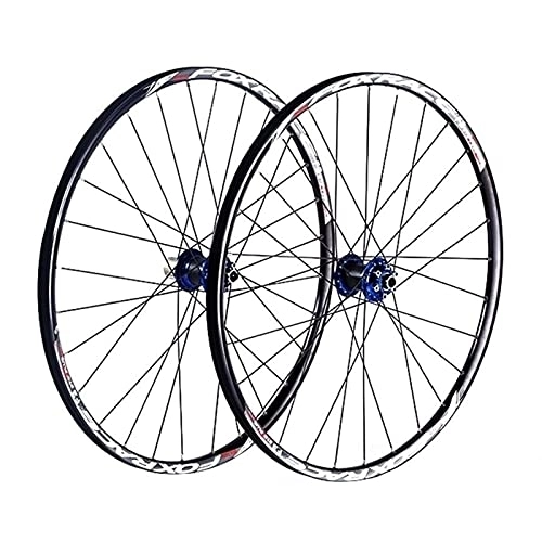 Mountain Bike Wheel : CHICTI 26 Inch Mountain Bike Wheelset, Double Wall Ultralight Carbon Fiber MTB Rim Disc Brake Hybrid 24 Hole Disc 7 8 9 10 Speed 100mm Outdoor (Color : A, Size : 26inch)