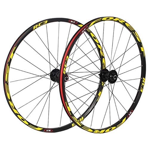 Mountain Bike Wheel : CHICTI 26 Inch Mountain Bike Wheelset, MTB Cycling Wheels Disc Brake Sealed Bearings Compatible 8 9 10 11 Speed Black Outdoor (Color : B, Size : 27.5inch)