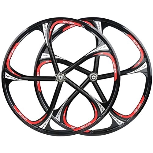 Mountain Bike Wheel : CHICTI 26" MTB Bike Mag Wheel Set Magnesium Alloy Rim Disc Brake Bicycle Wheel Set 8-10 Speed QR Sealed Bearing Cassette Hubs