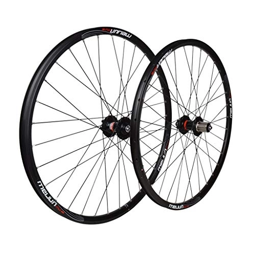 Mountain Bike Wheel : CHICTI 26inch Bike Wheelset, Double Wall MTB Rim Disc Brake Quick Release Mountain Bike Hole Disc Compatible 7 8 9 10 Speed Outdoor (Size : 26inch)