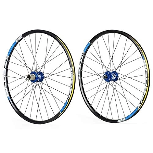 Mountain Bike Wheel : CHICTI 27.5 Inch Bike Wheelset, Double Wall MTB Rim Quick Release Disc Brake 29 Inch Mountain Cycling Wheels Hole Disc 7 8 9 10 Speed Outdoor (Size : 27.5inch)