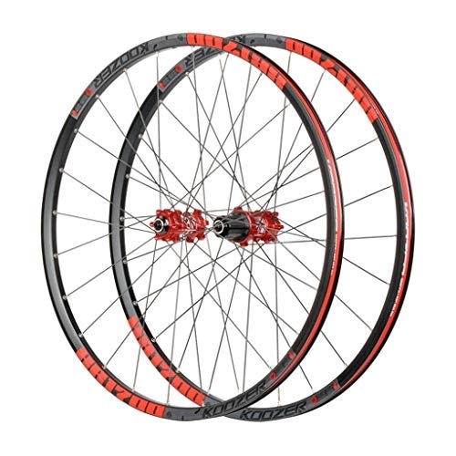 Mountain Bike Wheel : CHICTI 27.5" Mountain Bike Wheels, Double Wall MTB Quick Release V-Brake 24 Hole 8 / 9 / 10 / 11 Speed Only 1720g Outdoor (Color : A, Size : 27.5inch)