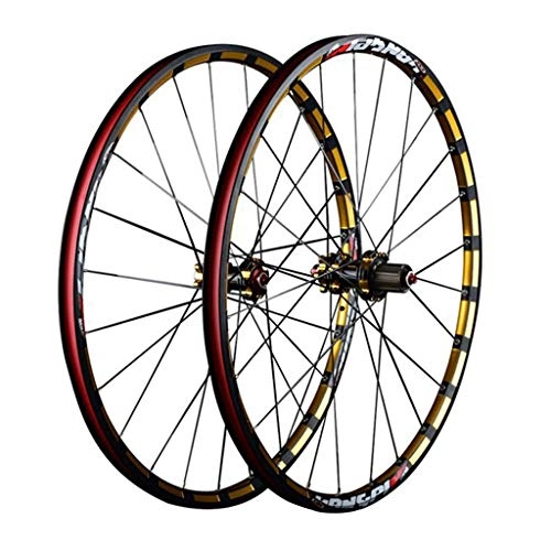 Mountain Bike Wheel : CHICTI 27.5inch Road Bike Wheelset, Double Wall Quick Release Disc / V-Brake MTB Rim Sealed Bearings Hub Outdoor (Color : A, Size : 26inch)