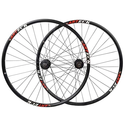 Mountain Bike Wheel : CHICTI 29inch Bicycle Wheelset, Double Wall MTB Rim Quick Release V-Brake Hybrid / Mountain Bike Hole Disc 7 8 9 10 Speed 27.5 Outdoor (Size : 27.5inch)