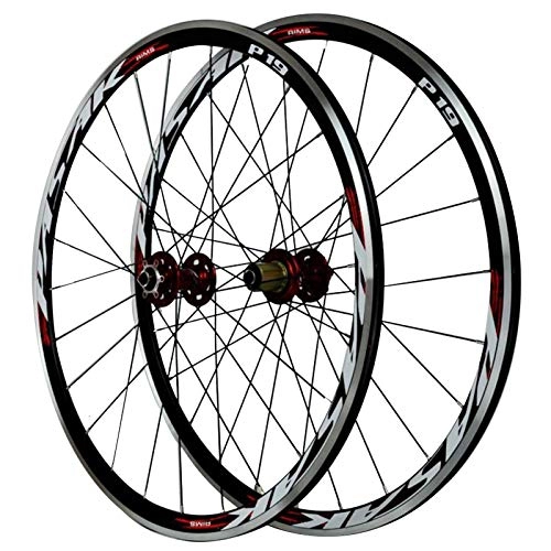 Mountain Bike Wheel : CHICTI 700C Bicycle Wheelset, Double-layer Aluminum Alloy Rim Disc / V-Brake Quick Release 7 / 8 / 9 / 10 / 11 Speed Flywheel Mountain Bike Outdoor