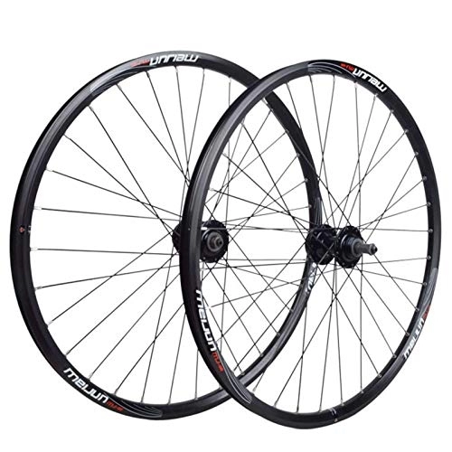 Mountain Bike Wheel : CHICTI Bicycle Wheelset, Double Wall Wheel Set 32 Holes Quick Release V / disc Brake Mountain Bike 20 / 26 Inch Rotary Hub Outdoor (Color : V / disc brake, Size : 20in)
