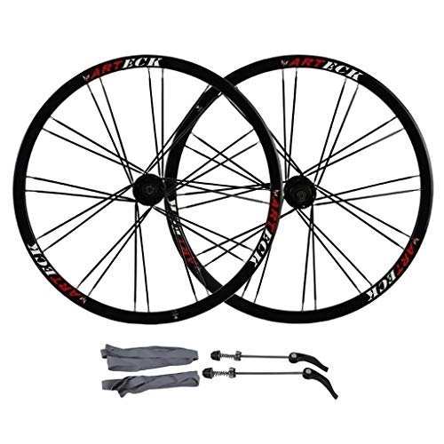Mountain Bike Wheel : CHICTI Bike Wheelset, Double Wall 26 Inch MTB Rim Quick Release Disc Brake Mountain Cycling Wheels Hole Disc 7 8 9 10 Speed Outdoor (Color : B, Size : 26inch)