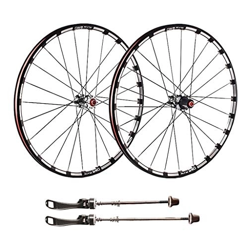 Mountain Bike Wheel : CHICTI Carbon Fiber Mountain Bike Wheel Set 26 / 27.5 / 29 Inch Quick Release Bucket Shaft 120 Ring Outdoor (Color : Black, Size : 29inch)