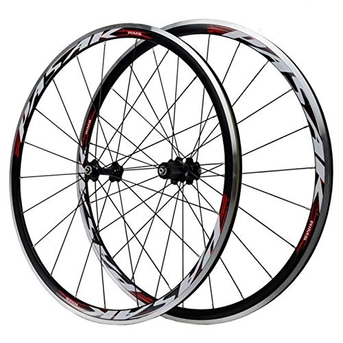 Mountain Bike Wheel : CHICTI Cycling Wheels, Double Wall MTB Rim Aluminum Alloy 7 / 8 / 9 / 10 / 11 Speed ​​Freewheel V Brake Road Wheel 700C Outdoor