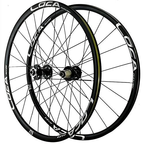 Mountain Bike Wheel : CHICTI Cycling Wheelsets, Double Wall MTB Rim Mountain Bike Quick Release Disc Brake Rear Wheel 7 / 8 / 9 / 10 / 11 / 12 Speed Outdoor (Color : Black, Size : 27.5in)