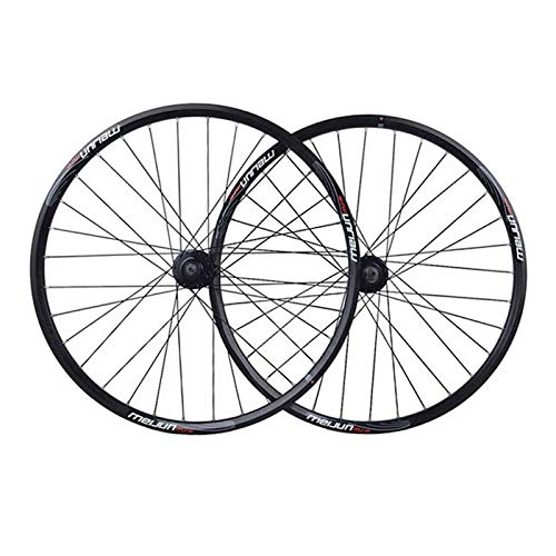 Mountain Bike Wheel : CHICTI Mountain Bike Wheelset 26 20 Inch Double Layer Wall Alloy Rim MTB Hub Disc Brake Quick Release 6 7 8 9 Speed 32H (Size : 20in)