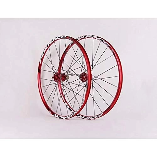 Mountain Bike Wheel : CHICTI Mountain Bike Wheelset, 26 Double Wall MTB Rim Quick Release V-Brake Cycling Wheels Hybrid 24 Hole Disc 8 9 10 Speed 135mm Outdoor (Color : B, Size : 27.5inch)