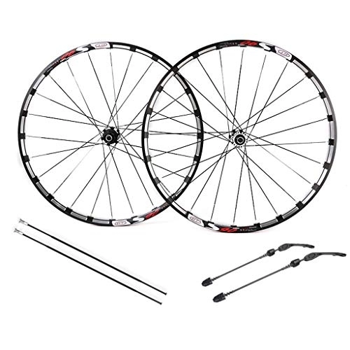 Mountain Bike Wheel : CHICTI Mountain Bike Wheelset, 26 Inch Double Wall MTB Bicycle Hybrid Disc Brake Quick Release Sealed Bearing 32 Hole 7 8 9 10 Speed Outdoor (Color : B, Size : 27.5inch)