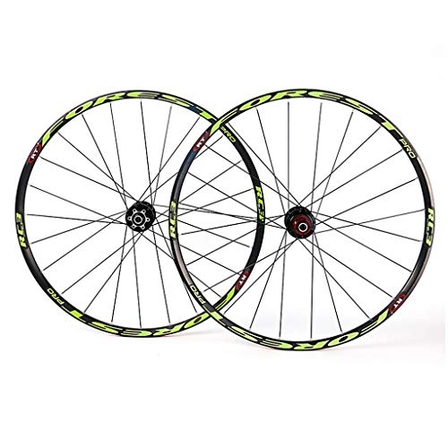 Mountain Bike Wheel : CHICTI Mountain Bike Wheelset, 27.5" Double Wall MTB Rim Quick Release V-Brake Hybrid / Hole Disc 7 8 9 10 Speed Outdoor (Color : D, Size : 27.5inch)