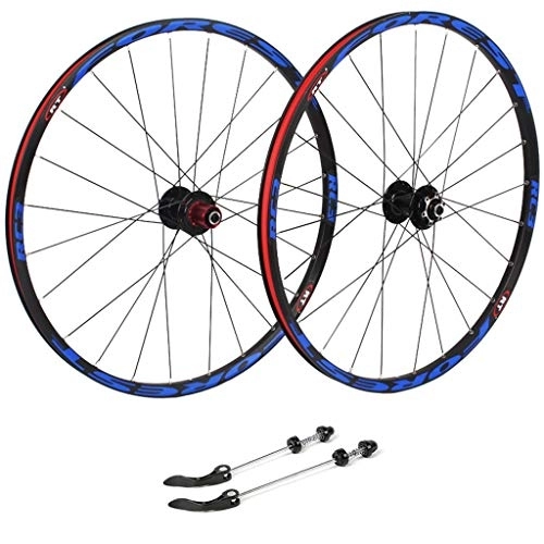 Mountain Bike Wheel : CHICTI Mountain Cycling Wheels, 26 Bicycle Double Wall MTB Rim Quick Release V-Brake Hybrid / Hole Disc 7 8 9 10 Speed 100mm Outdoor (Size : 26inch)
