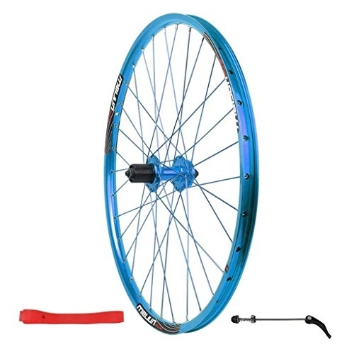 Mountain Bike Wheel : CHICTI MTB Bike Rear Wheel 26, Double Wall Mountain Rim Quick Release Disc Brake Mountain Bike 7 8 9 10 Speed Wheels Outdoor (Color : Blue)