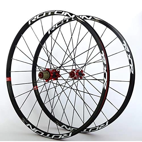 Mountain Bike Wheel : CHICTI MTB Wheel Set Bicycle Front & Rear Wheel 26 / 27.5 / 29" Double Wall Alloy Rims Carbon Hubs 24H QR Disc Brake NBK Sealed Bearing For 7-11 Speed Cassette Outdoor (Size : 29inch)