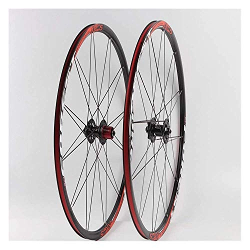 Mountain Bike Wheel : CHP 26 inch MTB bicycle wheels, Double walled Front rear wheel Mountain bike wheelset Fast release disc brake 8 9 10 speed Palin bearings 24 H (Color : B, Size : 26IN)