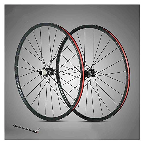 Mountain Bike Wheel : CHP 29 Inch Bicycle Wheelset Double Walled Aluminum Alloy Mountain Bike Wheels MTB Rim Disc Brake Fast Release 24H 8, 9, 10, 11 Speed 100MM (Color : 29in)