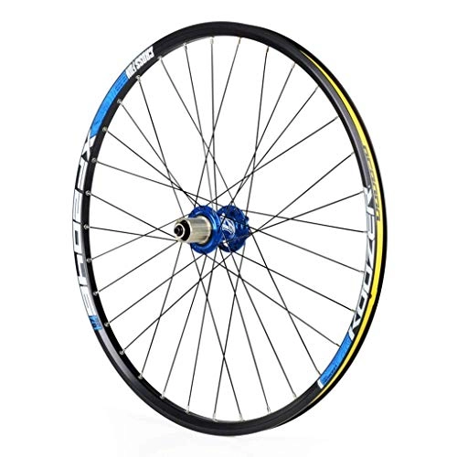 Mountain Bike Wheel : CHP Bicycle Rear Wheel 26 / 27.5 Inch, Double Wall Racing MTB Rim QR Disc Brake 32H 8 9 10 11 Speed (Color : Blue, Size : 26inch)