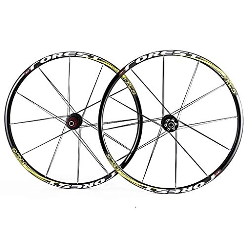 Mountain Bike Wheel : CHP Bicycle Wheel 26 27.5 In MTB Bike Wheel Set Double Wall Alloy Rim Carbon Hub First 2 Rear 5 Palin Quick Release Disc Brake 7 8 9 10 11 Speed (Color : D, Size : 26inch)