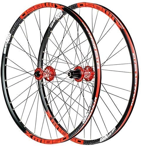 Mountain Bike Wheel : CHP Bicycle wheelset, 26 / 27.5 inch mountain bike wheels Disc brake Ultralight light alloy rim Fast release 32 holes for Shimano or Sram 8 9 10 11 Geschwindi (Color : 26in)