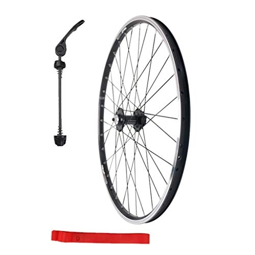 Mountain Bike Wheel : CHP Bike Wheel 20 26 Inch Bicycle Wheelset MTB Double Wall Alloy Rim QR V / Disc Brake Front And Rear 8 9 10 Speed 32H Black (Color : Front wheel, Size : 26inch)