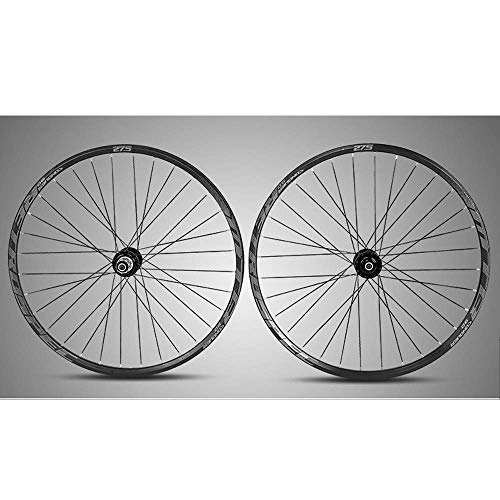 Mountain Bike Wheel : CHP Mountain Bike Wheel 27.5 / 29 Inches, Double Walled MTB Cassette Hub Bicycle Wheelset Disc Brake Hybrid Fast Release 32 Holes 8, 9, 10, 11 Speed (Color : 27.5in)