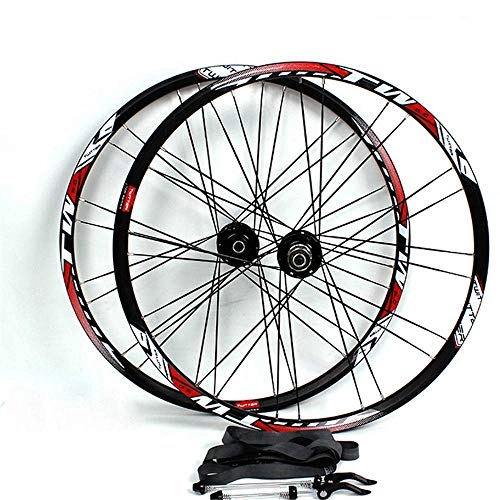 Mountain Bike Wheel : CHP Mountain Bike Wheels, 27.5 Inch Bicycle Wheelset Rear / Front Double-Walled Aluminum Alloy MTB Rim Quick Release Disc Brake Palin Bearing 32 Holes 8 9 10 Speed