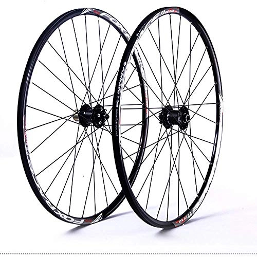 Mountain Bike Wheel : CHP Mountain Bike Wheelset, 26 / 27.5In Double Walled Bicycle Wheel Rear Wheel Front Wheel MTB Rim V-Brake Disc Brake Fast Release Hybrid 24 Holes 7 / 8 / 9 / 10 / 11 Speed (Color : 27.5in)