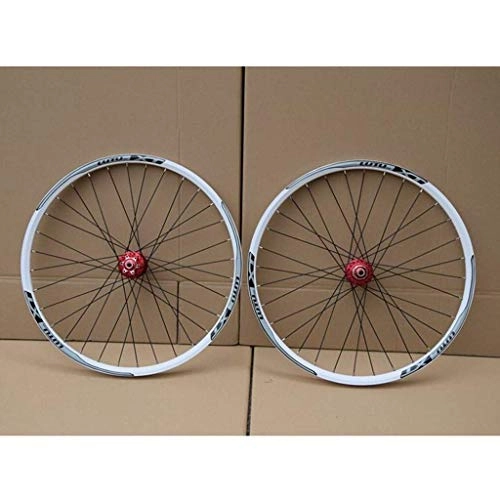 Mountain Bike Wheel : CHP MTB Bicycle Wheelset 26 27.5 29 In Mountain Bike Wheel Double Layer Alloy Rim Sealed Bearing 7-11 Speed Cassette Hub Disc Brake 1100g QR (Color : E, Size : 26inch)